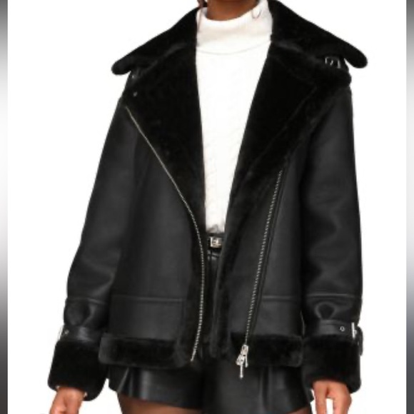 Avec Les Filles Black Teddy Jacket - Picture 1 of 6